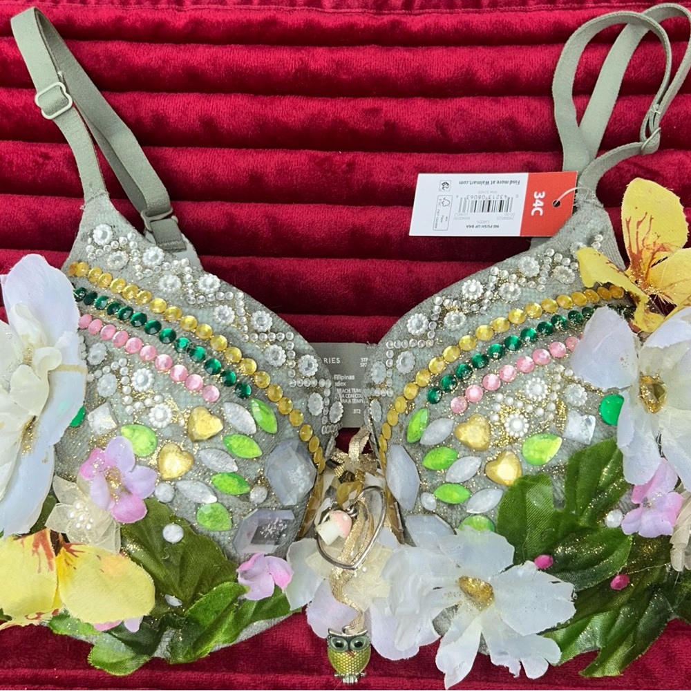 Embellished Floral Intimates Bra